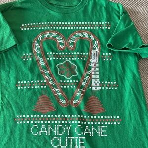 Festive Green Candy Cane Cutie Women's Tee